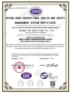 Occupational health and safety management system certification